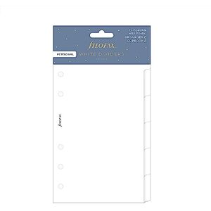Filofax Personal Blanko-Trennblätter, 6 Register, weiß Filofax Personal Blanko-Trennblätter, 6 Register, weiß