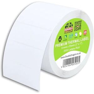 Dragon , 2.000 Direkt-Thermocodes, 51mm x 25mm Premium-beschichtete, selbstklebende Etiketten Kompatibel mit Zebra, MUNBYN, Toshiba, Citizen, Eltron Druckern Dragon , 2.000 Direkt-Thermocodes, 51mm x 25mm Premium-beschichtete, selbstklebende Etiketten Kompatibel mit Zebra, MUNBYN, Toshiba, Citizen, Eltron Druckern