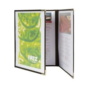 SECURIT Crystal dreifach transparente A4 Menukarter (für 6 Einlagen A4 Seiten) 3er Satrz Braun SECURIT Crystal dreifach transparente A4 Menukarter (für 6 Einlagen A4 Seiten) 3er Satrz Braun