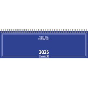 BRUNNEN Querterminbuch Modell 774 (2025), 2 Seiten = 1 Woche, 326 × 102 mm, 112 Seiten, Karton-Einband, blau BRUNNEN Querterminbuch Modell 774 (2025), 2 Seiten = 1 Woche, 326 × 102 mm, 112 Seiten, Karton-Einband, blau