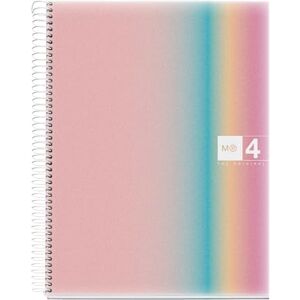 Miquelrius A4-Notizbuch, kariert, 5 mm, 120 Blatt mit 70 g/m², 4 farbige Streifen, Spiralbindung, Einband aus Polypropylen, 4 Löcher, Notebook A4, Aurora West Bay Miquelrius A4-Notizbuch, kariert, 5 mm, 120 Blatt mit 70 g/m², 4 farbige Streifen, Spiralbindung, Einband aus Polypropylen, 4 Löcher, Notebook A4, Aurora West Bay