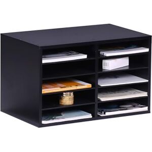 Relaxdays Dokumentenablage Bambus, DIN A4, 10 Fächer, Büro, HxBxT: 31 x 49 x 31 cm, Schreibtisch Organizer, schwarz Relaxdays Dokumentenablage Bambus, DIN A4, 10 Fächer, Büro, HxBxT: 31 x 49 x 31 cm, Schreibtisch Organizer, schwarz