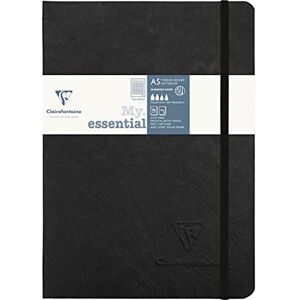 Clairefontaine 793421C Notizbuch AgeBag My Essentials, DIN A5, 14,8 x 21 cm, 96 Blatt, kariert, nummeriert, 90g, 1 Stück, schwarz Clairefontaine 793421C Notizbuch AgeBag My Essentials, DIN A5, 14,8 x 21 cm, 96 Blatt, kariert, nummeriert, 90g, 1 Stück, schwarz