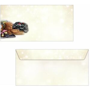 Sigel DU304 Briefumschläge Weihnachten, DIN lang, 25 Stück, beige/braun, "Winter Smell Sigel DU304 Briefumschläge Weihnachten, DIN lang, 25 Stück, beige/braun, "Winter Smell