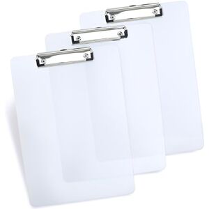 Rapesco 1824 Business Pack: 3 Klemmbretter, A4, Weiß Matt Transparent Rapesco 1824 Business Pack: 3 Klemmbretter, A4, Weiß Matt Transparent
