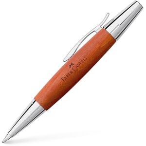 Faber-Castell 148382 Drehkugelschreiber e-motion Birnbaum/Chrom, Mine: B, Schaftfarbe: silber/braun Faber-Castell 148382 Drehkugelschreiber e-motion Birnbaum/Chrom, Mine: B, Schaftfarbe: silber/braun