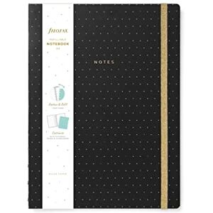 Filofax Moonlight Notizbuch, A4, nachfüllbar, Schwarz Filofax Moonlight Notizbuch, A4, nachfüllbar, Schwarz