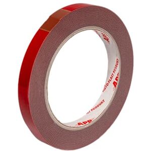 AUTO-PLAST PRODUKT APP Acryl Tape Doppelseitiges Klebeband Extra Stark Doppelseitiges Wasserdichtes Montageband Rot 5m Länge, 12mm Breite AUTO-PLAST PRODUKT APP Acryl Tape Doppelseitiges Klebeband Extra Stark Doppelseitiges Wasserdichtes Montageband Rot 5m Länge, 12mm Breite