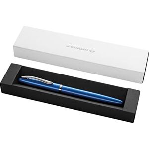Pelikan Füller Jazz Noble, Saphire (Blau), für Rechtshänder und Linkshänder, eleganter Metall-Patronenfüller im Geschenketui, Feder M, 821841 Pelikan Füller Jazz Noble, Saphire (Blau), für Rechtshänder und Linkshänder, eleganter Metall-Patronenfüller im Geschenketui, Feder M, 821841