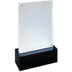 Sigel TA423 Beleuchtbarer LED-Tischaufsteller A6, hochwertiges glasklares Acryl mit schwarzem Sockel ideal für Gastronomie und Events, Werbeaufsteller Sigel TA423 Beleuchtbarer LED-Tischaufsteller A6, hochwertiges glasklares Acryl mit schwarzem Sockel ideal für Gastronomie und Events, Werbeaufsteller