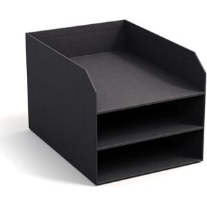 BIGSO BOX OF SWEDEN BIGSO Trey 3-stufige Briefablage – praktische Ablagefläche für Briefe, Dokumente in DIN A4-Format – Ordnungssystem aus Faserplatte mit Papier in Leinenoptik – schwarz BIGSO BOX OF SWEDEN BIGSO Trey 3-stufige Briefablage – praktische Ablagefläche für Briefe, Dokumente in DIN A4-Format – Ordnungssystem aus Faserplatte mit Papier in Leinenoptik – schwarz