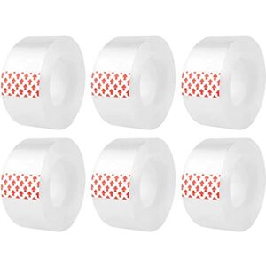 D.RECT Transparentes Klebeband Set für Schule und Büro Lang & Stark Universell Einsetzbar 6 Rollen 24mm x 30m D.RECT Transparentes Klebeband Set für Schule und Büro Lang & Stark Universell Einsetzbar 6 Rollen 24mm x 30m