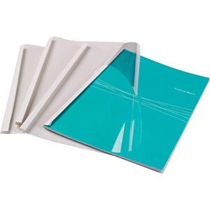 Fellowes Thermobindemappen Standard, 150 Mikron Vorderseite (PVC) / 200g/m² Rücken (glänzend), weiß Fellowes Thermobindemappen Standard, 150 Mikron Vorderseite (PVC) / 200g/m² Rücken (glänzend), weiß