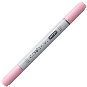 Copic Ciao Marker Typ RV 21, Light Pink, vielseitiger Layoutmarker, mit einer mittelbreiten und einer Brush-Spitze Copic Ciao Marker Typ RV 21, Light Pink, vielseitiger Layoutmarker, mit einer mittelbreiten und einer Brush-Spitze