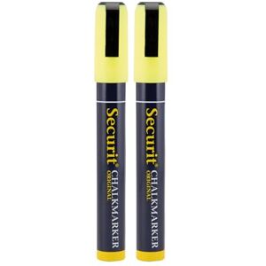 SECURIT Flüssigkreide-Marker, 2-6 mm Strichbreite, Keilspitze, Gelb, 2er-Pack SECURIT Flüssigkreide-Marker, 2-6 mm Strichbreite, Keilspitze, Gelb, 2er-Pack