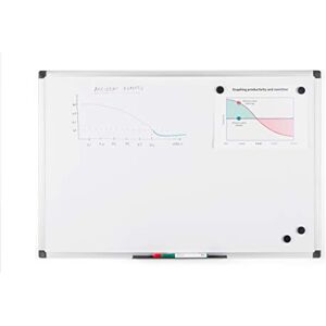 Bi-Office Magnetisches Whiteboard Maya, 60 x 45 cm, Lackierte Stahloberfläche, Trocken Abwischbar, Memoboard mit Aluminiumrahmen und Stifteablage, Magnettafel Bi-Office Magnetisches Whiteboard Maya, 60 x 45 cm, Lackierte Stahloberfläche, Trocken Abwischbar, Memoboard mit Aluminiumrahmen und Stifteablage, Magnettafel