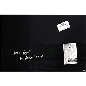 Sigel GL120 Premium Glas-Magnettafel 60 x 40 cm schwarz hochglänzend, SGS geprüft, einfache Montage, incl. 3 starke Magnete, für Büro & Küche, Artverum Sigel GL120 Premium Glas-Magnettafel 60 x 40 cm schwarz hochglänzend, SGS geprüft, einfache Montage, incl. 3 starke Magnete, für Büro & Küche, Artverum
