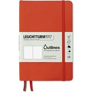LEUCHTTURM1917 Outlines Notizbuch Paperback (B6+), Flexcover, 89 num. Seiten, 150 g/m² Seekartenpapier, Dotted, Wasserfest, Signal Orange LEUCHTTURM1917 Outlines Notizbuch Paperback (B6+), Flexcover, 89 num. Seiten, 150 g/m² Seekartenpapier, Dotted, Wasserfest, Signal Orange
