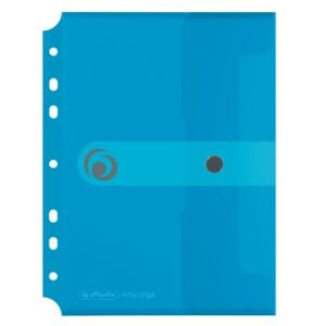 Herlitz 11293826 Dokumententasche A5 zum Abheften, Polypropylen-Folie, 6-er Packung, mit Druckknopfverschluss, transparent blau Herlitz 11293826 Dokumententasche A5 zum Abheften, Polypropylen-Folie, 6-er Packung, mit Druckknopfverschluss, transparent blau