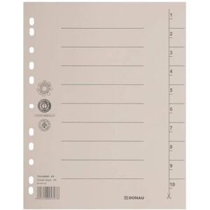 DONAU 8610001-25 100er Pack Trennblätter, Farbe: Hellbraune/ Karton-Register überbreit Aus Recycling-Karton 250 g/qm mit Linienaufdruck für DIN A4 4-Fach Lochung Trennlaschen Trennblätter Ordner DONAU 8610001-25 100er Pack Trennblätter, Farbe: Hellbraune/ Karton-Register überbreit Aus Recycling-Karton 250 g/qm mit Linienaufdruck für DIN A4 4-Fach Lochung Trennlaschen Trennblätter Ordner