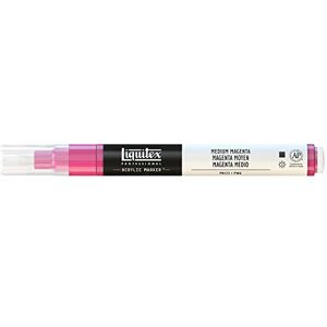 Liquitex 4620500 Professional Paint Marker, Acrylmarker mit hochpigmentierte Acrylfarbe auf Wasserbasis für den Innenbereich & Außenbereich, feine Spitze Magenta mittel Liquitex 4620500 Professional Paint Marker, Acrylmarker mit hochpigmentierte Acrylfarbe auf Wasserbasis für den Innenbereich & Außenbereich, feine Spitze Magenta mittel