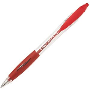 BIC Atlantis Classic Druckkugelschreiber 0,32 mm Rot, Gummierte Griffzone, Transparenter Schaft, Nachfüllbar, 12 Stück BIC Atlantis Classic Druckkugelschreiber 0,32 mm Rot, Gummierte Griffzone, Transparenter Schaft, Nachfüllbar, 12 Stück