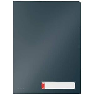 Leitz A4 Privacy Sichthülle mit 3 Fächern und Taben, Ideal für 40 Blatt, Kunststoff, Samtgrau, Cosy-Serie, 47160089 Leitz A4 Privacy Sichthülle mit 3 Fächern und Taben, Ideal für 40 Blatt, Kunststoff, Samtgrau, Cosy-Serie, 47160089