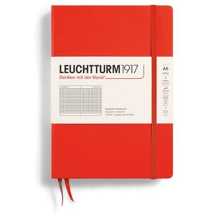 LEUCHTTURM1917 369786 Notizbuch Medium (A5), Hardcover, 251 nummerierte Seiten, Lobster, kariert LEUCHTTURM1917 369786 Notizbuch Medium (A5), Hardcover, 251 nummerierte Seiten, Lobster, kariert