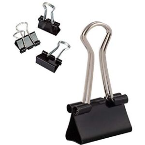 D.RECT Metal Foldbackklammern Foldback Klammern Verpackung 12 Stück x 12 Pack(144 Klammern) 19mm Vielzweckklammern, Metall Binder Clips für: Notizen, Briefpapier Büroklammern Gross, Schwarz D.RECT Metal Foldbackklammern Foldback Klammern Verpackung 12 Stück x 12 Pack(144 Klammern) 19mm Vielzweckklammern, Metall Binder Clips für: Notizen, Briefpapier Büroklammern Gross, Schwarz