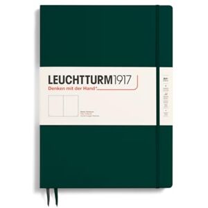 LEUCHTTURM1917 370271 Notizbuch Master Slim (A4+), Hardcover, 123 nummerierte Seiten, Forest Green, blanko LEUCHTTURM1917 370271 Notizbuch Master Slim (A4+), Hardcover, 123 nummerierte Seiten, Forest Green, blanko