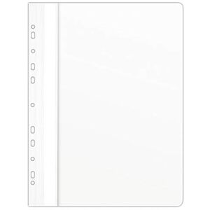 DONAU 1704001PL-09 Plastik Schnellhefter Gelocht A4 Weiß, Sichthefter Kunststoff Strapazierfähigem PVC Hart Glasklares Deckblatt Klemmmappe für Büro und Schule, Eurolochung 10er Pack DONAU 1704001PL-09 Plastik Schnellhefter Gelocht A4 Weiß, Sichthefter Kunststoff Strapazierfähigem PVC Hart Glasklares Deckblatt Klemmmappe für Büro und Schule, Eurolochung 10er Pack