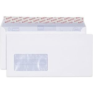 Elco 38779 Proclima Box mit Deckel und 500 Briefumschläge/Versandtasche, Haftklebeverschluss, 100g, weiss recycl, Fenster: ja C5/6 din lang (229x114mm) Elco 38779 Proclima Box mit Deckel und 500 Briefumschläge/Versandtasche, Haftklebeverschluss, 100g, weiss recycl, Fenster: ja C5/6 din lang (229x114mm)