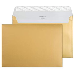 Blake Creative Shine 45313 Briefumschläge Haftklebung Metallisch Gold C5 162 x 229 mm 130 g/m² 25 Stück Blake Creative Shine 45313 Briefumschläge Haftklebung Metallisch Gold C5 162 x 229 mm 130 g/m² 25 Stück