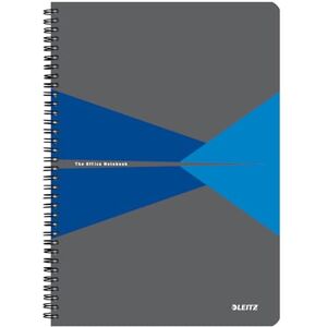 Leitz Office Collegeblock A4 kariert, Notizbuch mit Spiralbindung, PP-Einband, 360 Grad Öffnung, 180 Seiten / 90 Blatt FSC-zertifiziertes Papier (80 g/m²), für Büro & Schule, Blau, 44951035 Leitz Office Collegeblock A4 kariert, Notizbuch mit Spiralbindung, PP-Einband, 360 Grad Öffnung, 180 Seiten / 90 Blatt FSC-zertifiziertes Papier (80 g/m²), für Büro & Schule, Blau, 44951035