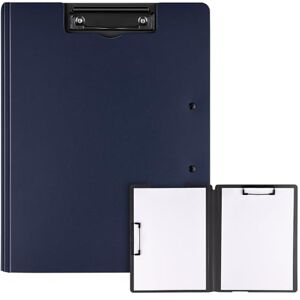 vonsera Klemmbrett A4, Schreibmappe A4 mit 2 Klemmen, Klemmbrett mit Deckel, Klemmbretter für Büro, Schule, Baustelle, Blau vonsera Klemmbrett A4, Schreibmappe A4 mit 2 Klemmen, Klemmbrett mit Deckel, Klemmbretter für Büro, Schule, Baustelle, Blau