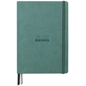 Rhodia 194448C rama Goalbook Creation DIN A5 mit festem Umschlag, 80 Blatt glattes, schwarzes Mayapapier punktkariert/dot 120g, mit Gummizugverschluss, 1 Stück, Seegrün Rhodia 194448C rama Goalbook Creation DIN A5 mit festem Umschlag, 80 Blatt glattes, schwarzes Mayapapier punktkariert/dot 120g, mit Gummizugverschluss, 1 Stück, Seegrün
