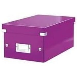 Leitz Click & Store kleine längliche Aufbewahrungsbox, DVD Aufbewahrung, Ideal als Geschenkbox mit Deckel, Stapelbox aus hochwertiger Hartpappe mit laminierter Oberfläche, Violett, 60420062 Leitz Click & Store kleine längliche Aufbewahrungsbox, DVD Aufbewahrung, Ideal als Geschenkbox mit Deckel, Stapelbox aus hochwertiger Hartpappe mit laminierter Oberfläche, Violett, 60420062