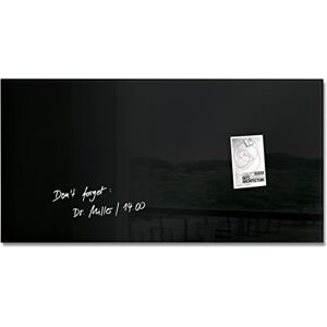 Sigel GL145 Premium Glas-Whiteboard 91x46 cm schwarz hochglänzend, SGS geprüft, einfache Montage, incl. 3 starke Magnete, Glas-Magnettafel für Büro & Schule, Artverum Sigel GL145 Premium Glas-Whiteboard 91x46 cm schwarz hochglänzend, SGS geprüft, einfache Montage, incl. 3 starke Magnete, Glas-Magnettafel für Büro & Schule, Artverum