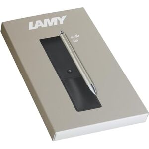 Lamy swift matt black Tintenroller Geschenk Set – Tintenroller mit flüssigem Schreibgefühl – Gehäuse aus Ganzmetall in Strichbreite B – inkl. Tintenrollermine M 66 in blau & Echtleder-Etui Lamy swift matt black Tintenroller Geschenk Set – Tintenroller mit flüssigem Schreibgefühl – Gehäuse aus Ganzmetall in Strichbreite B – inkl. Tintenrollermine M 66 in blau & Echtleder-Etui