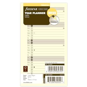 Filofax Kalendereinlage Personal Jahresplanercotton creme (E)2025 Filofax Kalendereinlage Personal Jahresplanercotton creme (E)2025