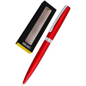 Online Drehkugelschreiber Eleganza I Metall I Farbe Satin Rot I auswechselbare Großraummine I Metallclip I Schreibfarbe Schwarz I Kugelschreiber inkl. Geschenkverpackung, 1 Stück (1er Pack) Online Drehkugelschreiber Eleganza I Metall I Farbe Satin Rot I auswechselbare Großraummine I Metallclip I Schreibfarbe Schwarz I Kugelschreiber inkl. Geschenkverpackung, 1 Stück (1er Pack)
