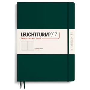 LEUCHTTURM1917 370272 Notizbuch Master Slim (A4+), Hardcover, 123 nummerierte Seiten, Forest Green, dotted LEUCHTTURM1917 370272 Notizbuch Master Slim (A4+), Hardcover, 123 nummerierte Seiten, Forest Green, dotted