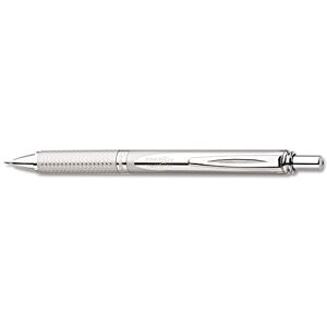 Pentel BL407-A EnerGel Liquid Gel-Tintenroller Sterling, silberfarbenes Metallgehäuse, 0,35 mm Strichstärke, Schreibfarbe schwarz 1 Stück Pentel BL407-A EnerGel Liquid Gel-Tintenroller Sterling, silberfarbenes Metallgehäuse, 0,35 mm Strichstärke, Schreibfarbe schwarz 1 Stück