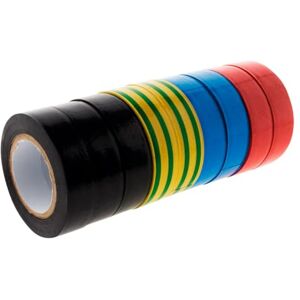 Zenitech Set Aus 9 Elektrischen Isolierenden Klebebändern 15mm x 10m PVC Dicke 0,15mm Ideal Für Elektrische Arbeiten Zu Hause Schwarz, Blau, Grün, Gelb, Rot 10m Zenitech Set Aus 9 Elektrischen Isolierenden Klebebändern 15mm x 10m PVC Dicke 0,15mm Ideal Für Elektrische Arbeiten Zu Hause Schwarz, Blau, Grün, Gelb, Rot 10m