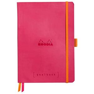 Rhodia 117772C Notizheft Goalbook rama DIN A5 (14,8x23cm), mit flexiblem Einband, 120 Blatt elfenbein 90g, kariert, Himbeer, 1 Stück Rhodia 117772C Notizheft Goalbook rama DIN A5 (14,8x23cm), mit flexiblem Einband, 120 Blatt elfenbein 90g, kariert, Himbeer, 1 Stück