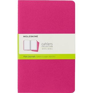 Moleskine Cahier Journal, Set 3 Notizbüchern mit Blanken Seiten, Kartoneinband mit Sichtbarer Baumwollnaht, Farbe Kinetic Pink, Large 13 x 21 cm, 80 Seiten Moleskine Cahier Journal, Set 3 Notizbüchern mit Blanken Seiten, Kartoneinband mit Sichtbarer Baumwollnaht, Farbe Kinetic Pink, Large 13 x 21 cm, 80 Seiten