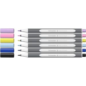 Schneider Brushpen Paint-It 070 (Premium-Pinselstifte mit flexibler Spitze und leuchtenden Farben für Kalligraphie, Hand-Lettering und mehr) 6 Stück sortiert Set 1 Schneider Brushpen Paint-It 070 (Premium-Pinselstifte mit flexibler Spitze und leuchtenden Farben für Kalligraphie, Hand-Lettering und mehr) 6 Stück sortiert Set 1