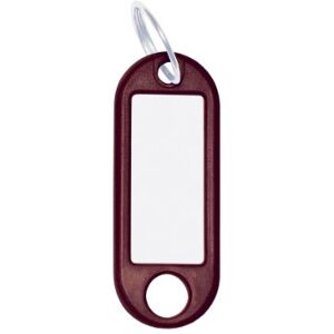 WEDO Schlüsselanhänger 100 Stück, braun – mit 18 mm Ring, beschriftbar & Etiketten auswechselbar, 52×21×3 mm, Made in Germany WEDO Schlüsselanhänger 100 Stück, braun – mit 18 mm Ring, beschriftbar & Etiketten auswechselbar, 52×21×3 mm, Made in Germany