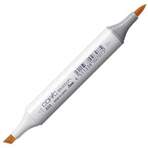 Copic Sketch Marker Typ E 53, Raw Silk, professioneller Pinselmarker, mit einer Super-Brush-Spitze und einer Medium-Broad-Spitze Copic Sketch Marker Typ E 53, Raw Silk, professioneller Pinselmarker, mit einer Super-Brush-Spitze und einer Medium-Broad-Spitze