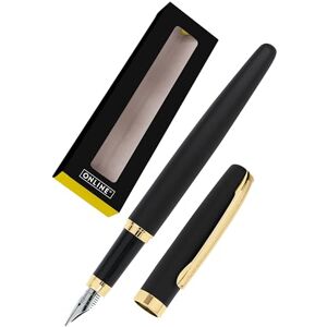 Online Füller Eleganza I Metall I Farbe Schwarz&Gold I Federstärke M I Metallclip I inkl. Tintenpatrone blauschreibend I für Standard-Tintenpatronen in Geschenkverpackung Online Füller Eleganza I Metall I Farbe Schwarz&Gold I Federstärke M I Metallclip I inkl. Tintenpatrone blauschreibend I für Standard-Tintenpatronen in Geschenkverpackung
